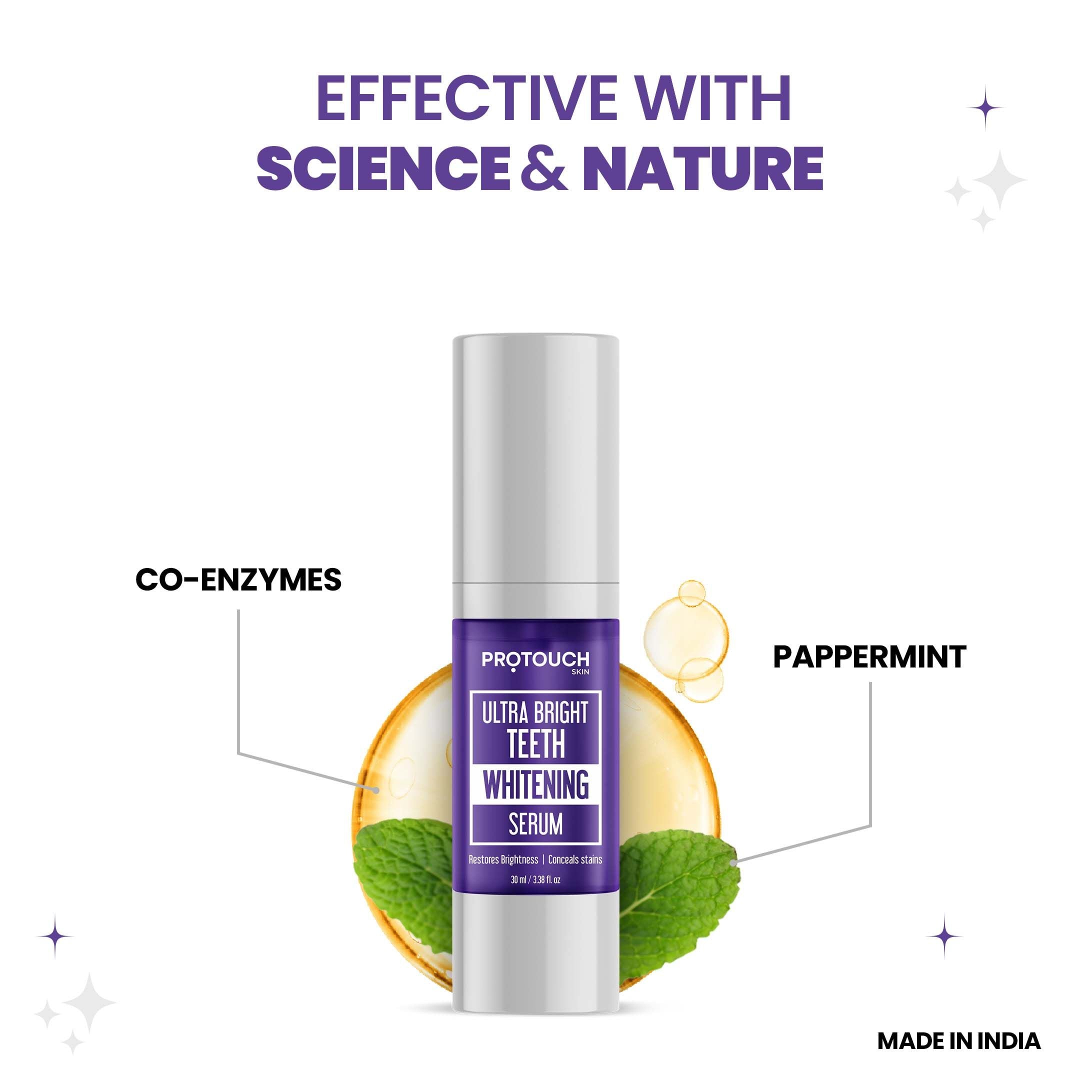 Ultra Bright Purple Teeth Whitening Toothpaste Serum, Colour Correction