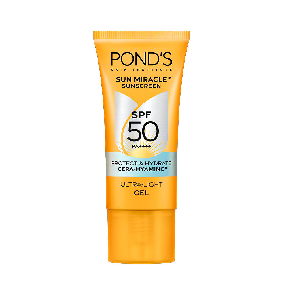 POND’S Sun Miracle SPF 50 PA+++ Crème Gel Sunscreen - Protect & Hydrate, With Hyaluronic Acid