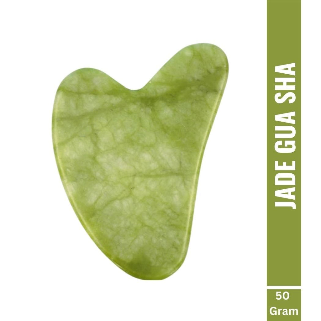 Jade Gua Sha Stone Face Massager For Face, Neck Glow & Skin Brightening