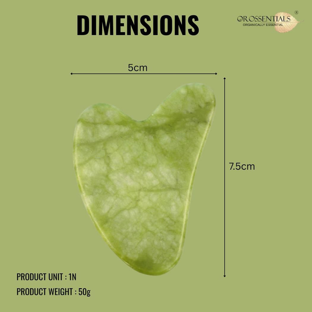 Jade Gua Sha Stone Face Massager For Face, Neck Glow & Skin Brightening