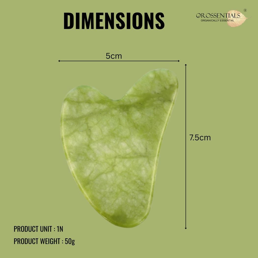 Jade Gua Sha Stone Face Massager For Face, Neck Glow & Skin Brightening