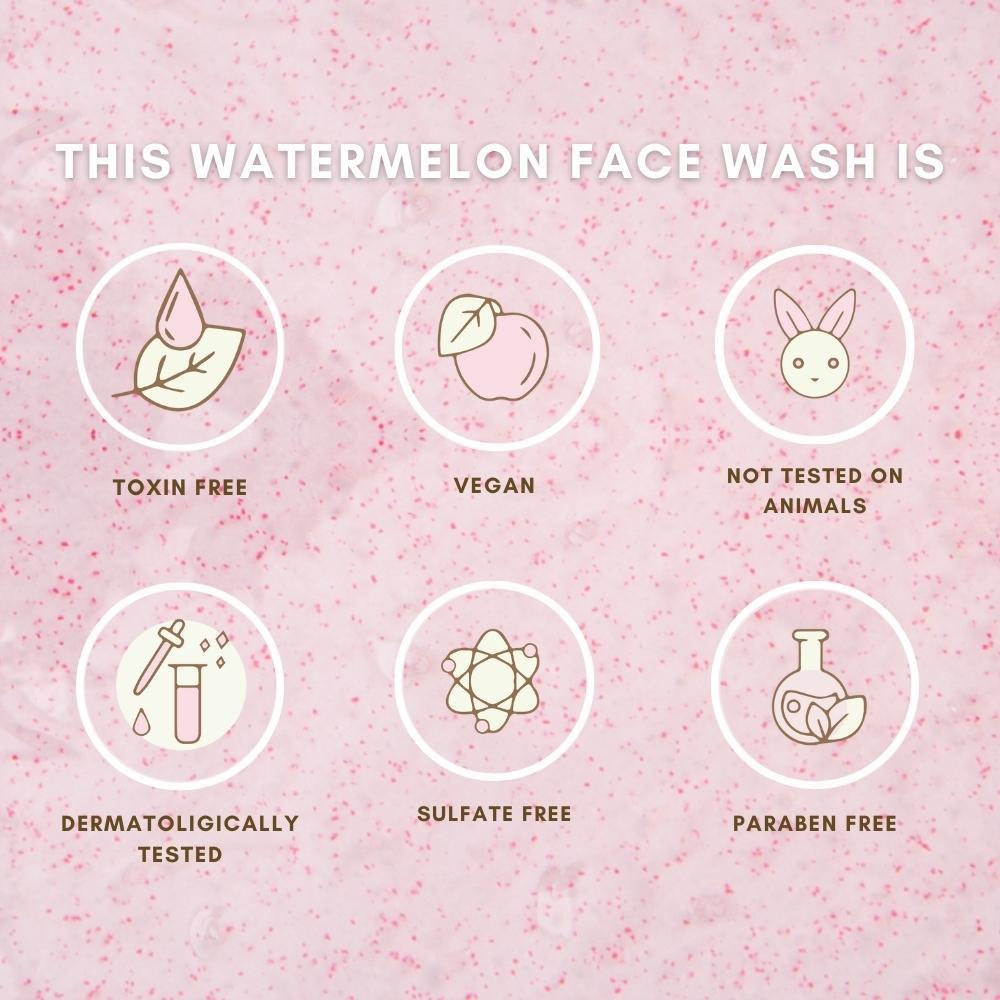 Watermelon Hyaluronic + Salicylic Acid Face Wash for Dull, Dry & Oily Skin