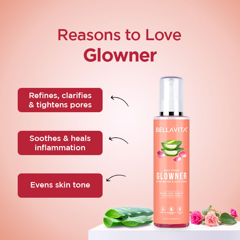 Bella Vita Facetoner Glowner Rose Water & Aloe Vera