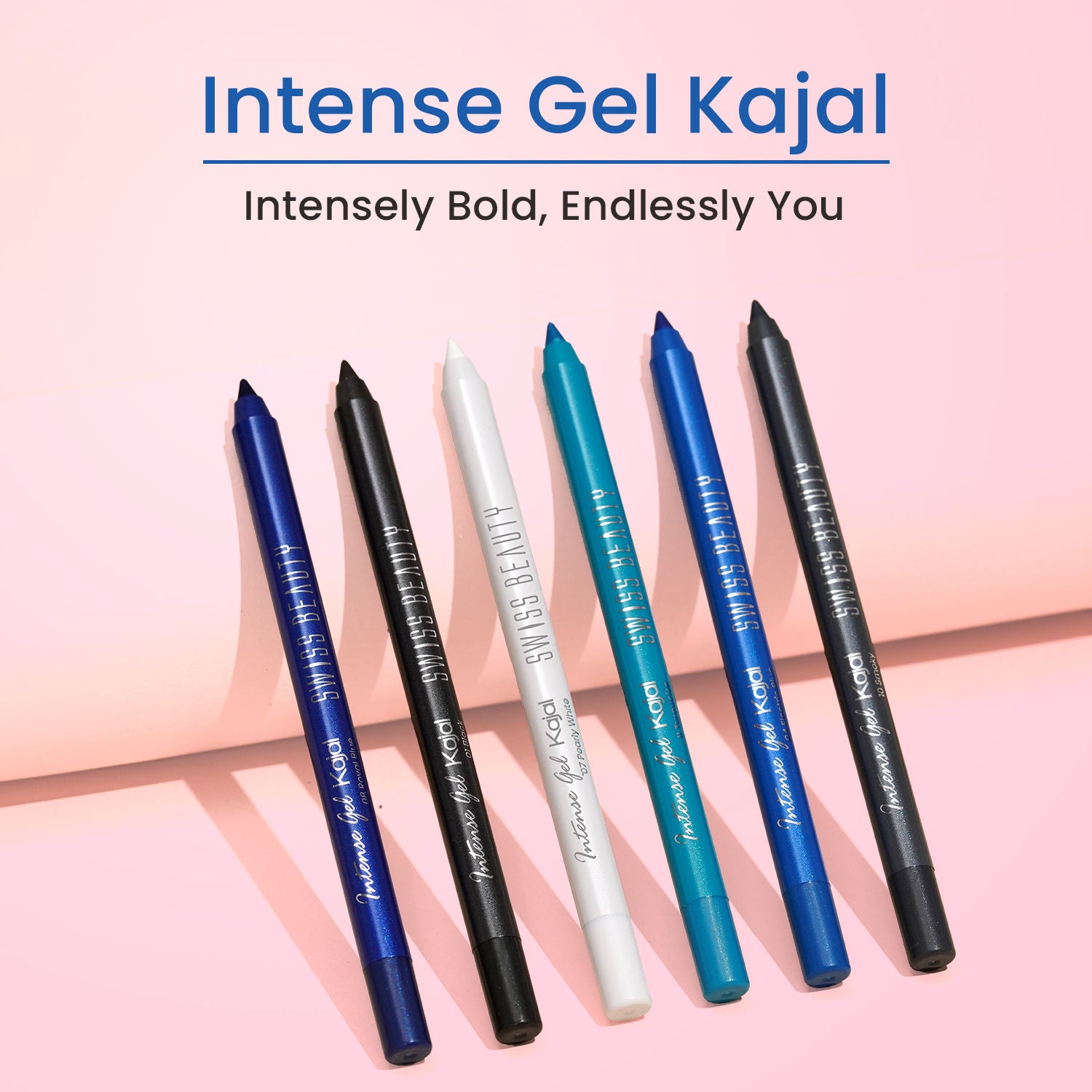 Intense Gel Kajal 12-Hour Stay Smudge-Proof with Sharpener