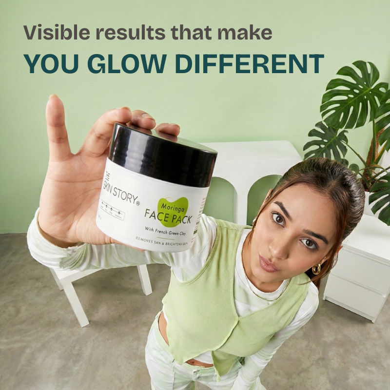 Moringa Face Pack For Deep Cleansing Removes Tan Blackheads Dead Skin, Tightens Pores