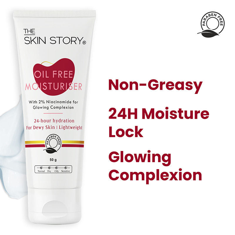 Oil Free Face Moisturizer For Oily Acne Prone Skin Hydrates Adds Glow - Niacinamide