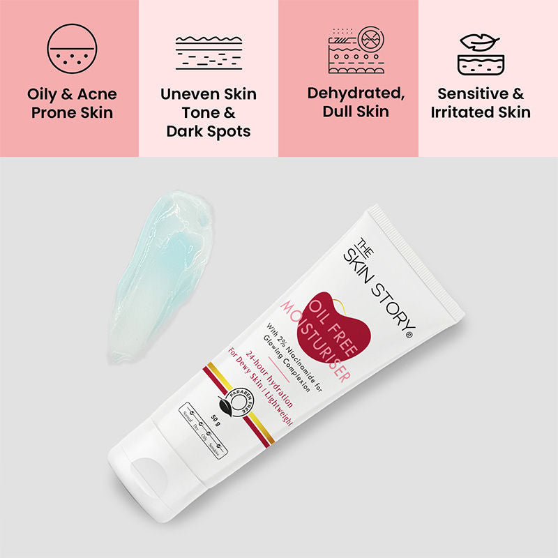 Oil Free Face Moisturizer For Oily Acne Prone Skin Hydrates Adds Glow - Niacinamide