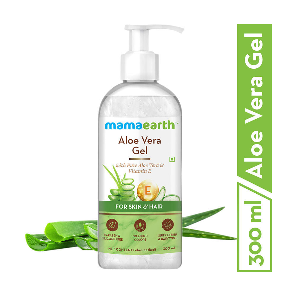 Aloe Vera Gel with Pure Aloe Vera & VitaminE for Skin & Hair 300ml| Hydrates, Soothes Skin