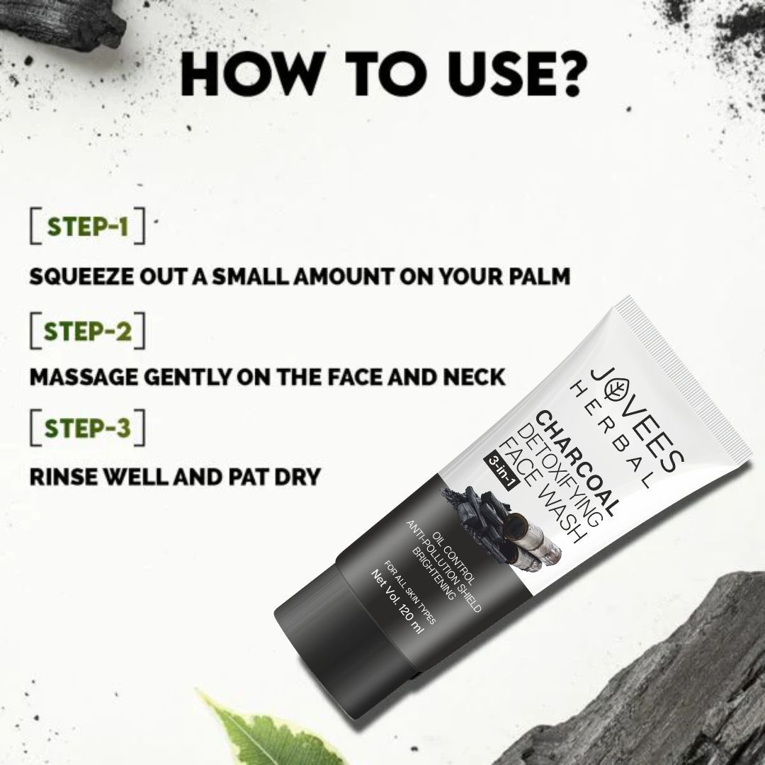 Activated Charcoal Detoxifying Face Wash Smooth & Supple Skin