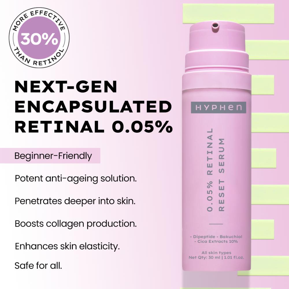 0.05% Retinal Reset, Retinol Derivative Serum for Anti Ageing, Reduces Fine Lines & Wrinkles