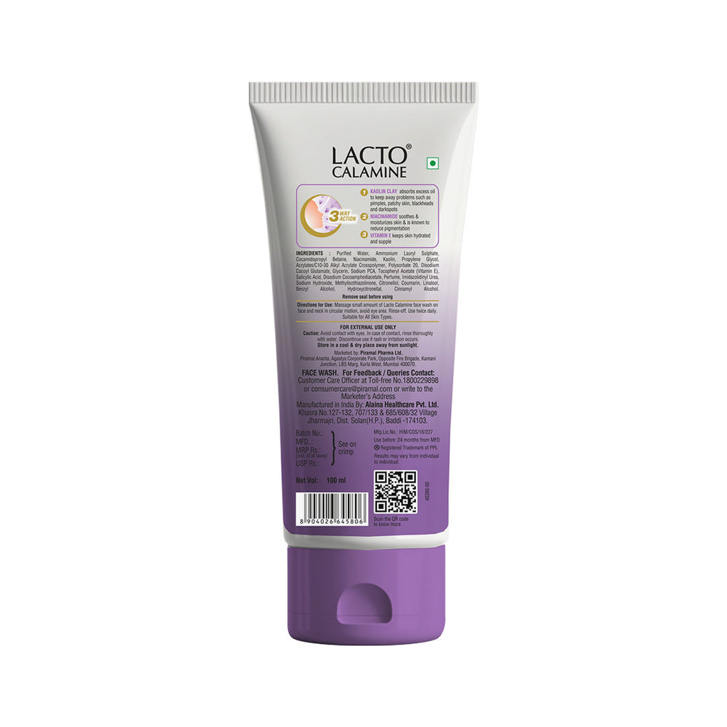 Face Wash with Kaolin Clay, Niacinamide & Vitamin E for All Skin Types