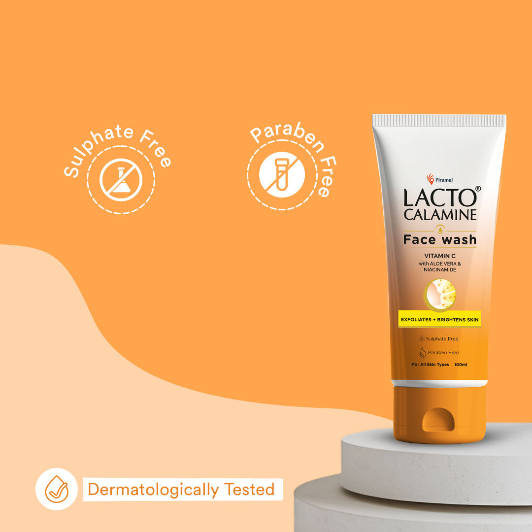 Vitamin C Face Wash With Aloe Vera & Niacinamide For Glowing & Skin Brightening