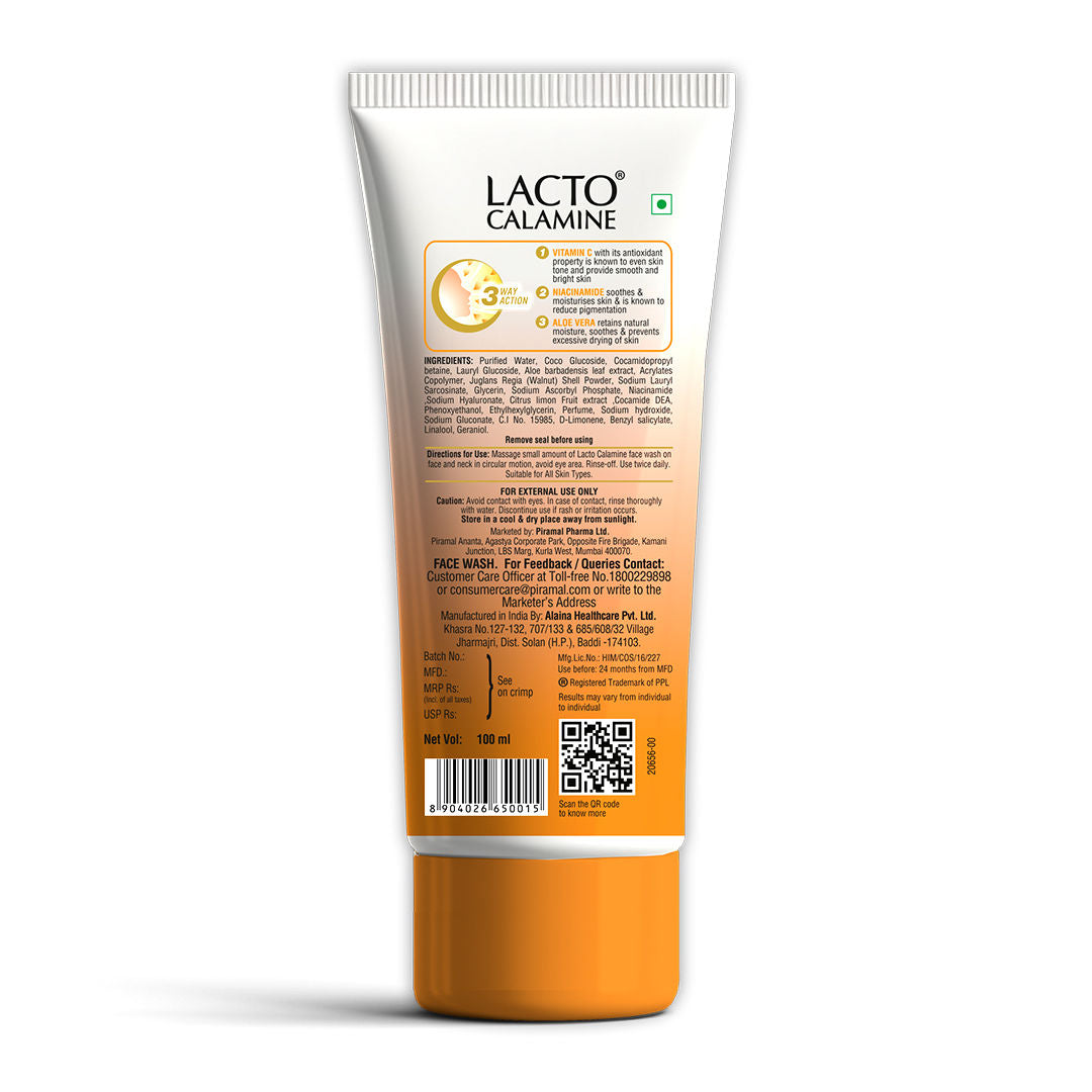 Vitamin C Face Wash With Aloe Vera & Niacinamide For Glowing & Skin Brightening