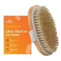 Exfoliating Oval Dry Bath Brush Natural Wooden Body Scrubber for Lymphatic Drainage, Cellulite