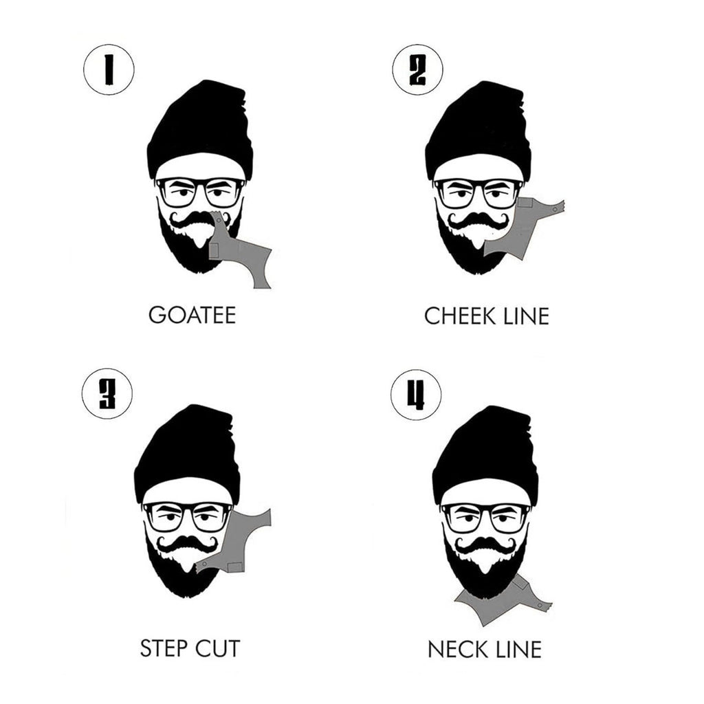 Beard Shaper Tool with Comb for Trimming Shaping Styling Beard and Moustache Stencil Styler