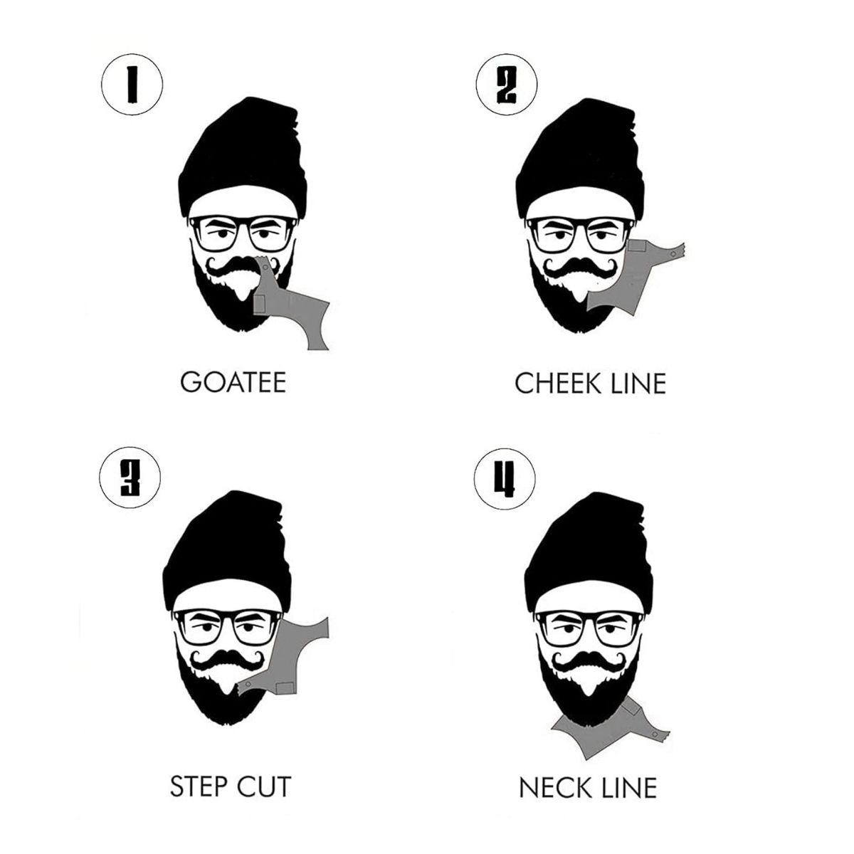 Beard Shaper Tool with Comb for Trimming Shaping Styling Beard and Moustache Stencil Styler