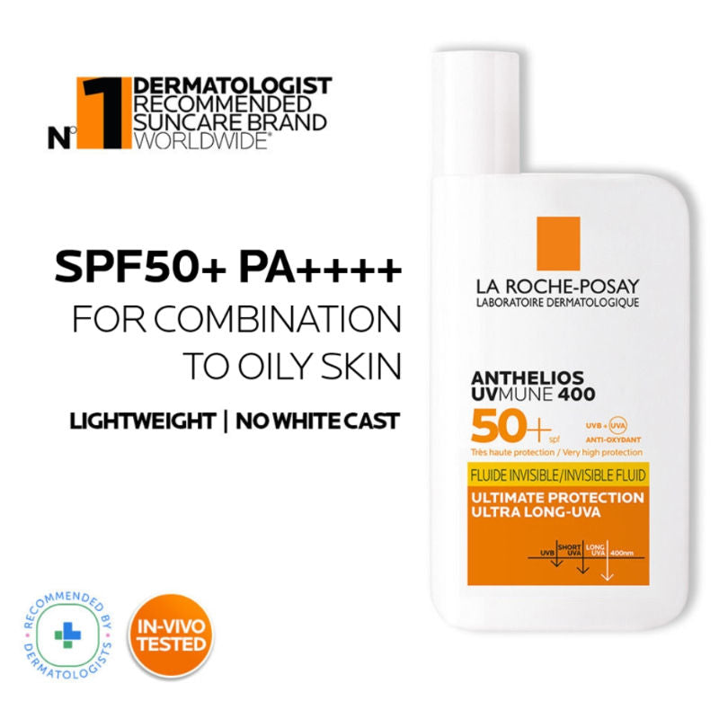 Anthelios UVMUNE400 Invisible Fluid SPF50+ Ultra-light Sunscreen for Sensitive Skin
