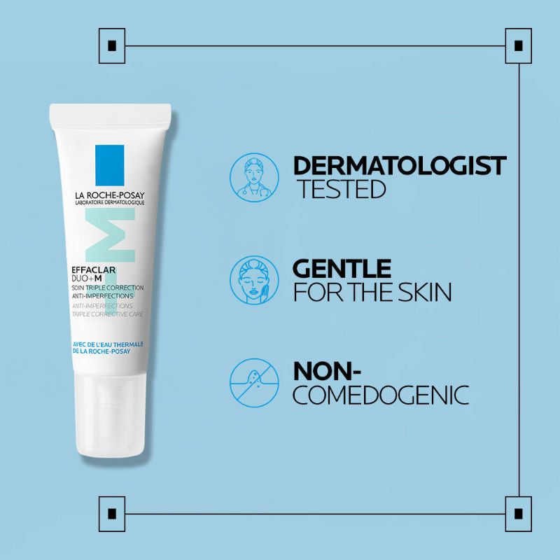 Effaclar Duo+M Gel with Salicylic acid, Anti-Acne Moisturiser for Acne-Prone Skin