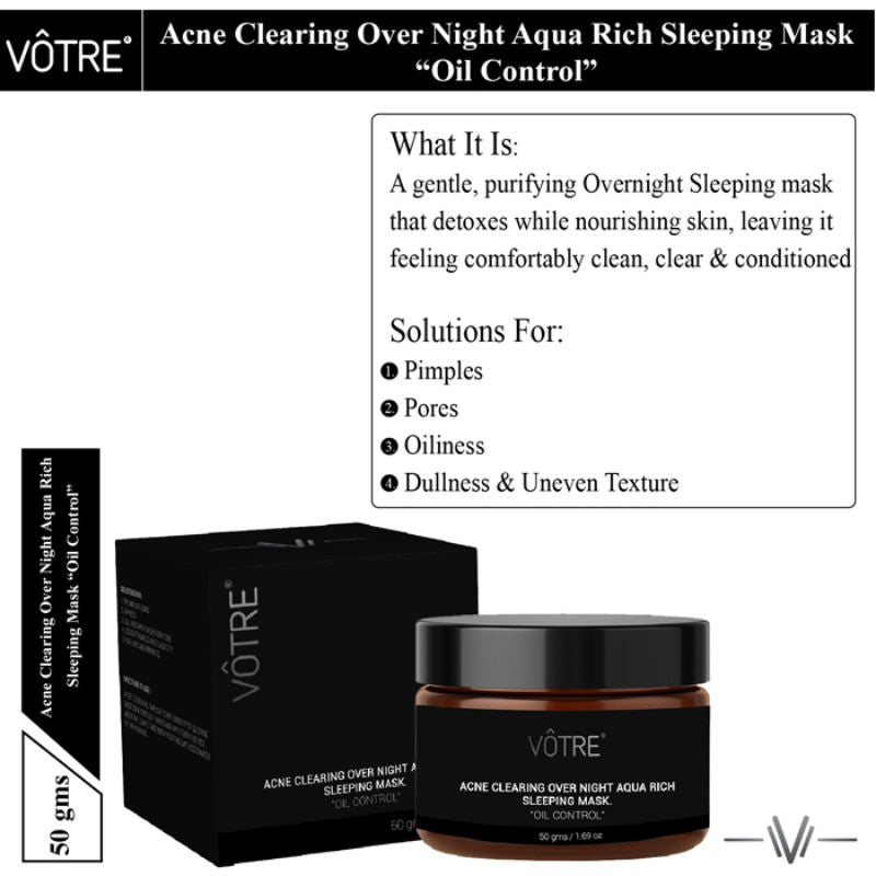 Acne Clearing Over Night Aqua Rich Sleeping Mask Oil Control