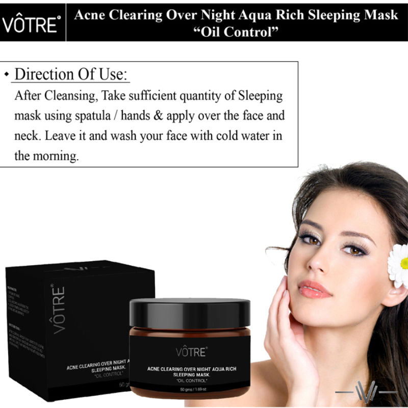 Acne Clearing Over Night Aqua Rich Sleeping Mask Oil Control
