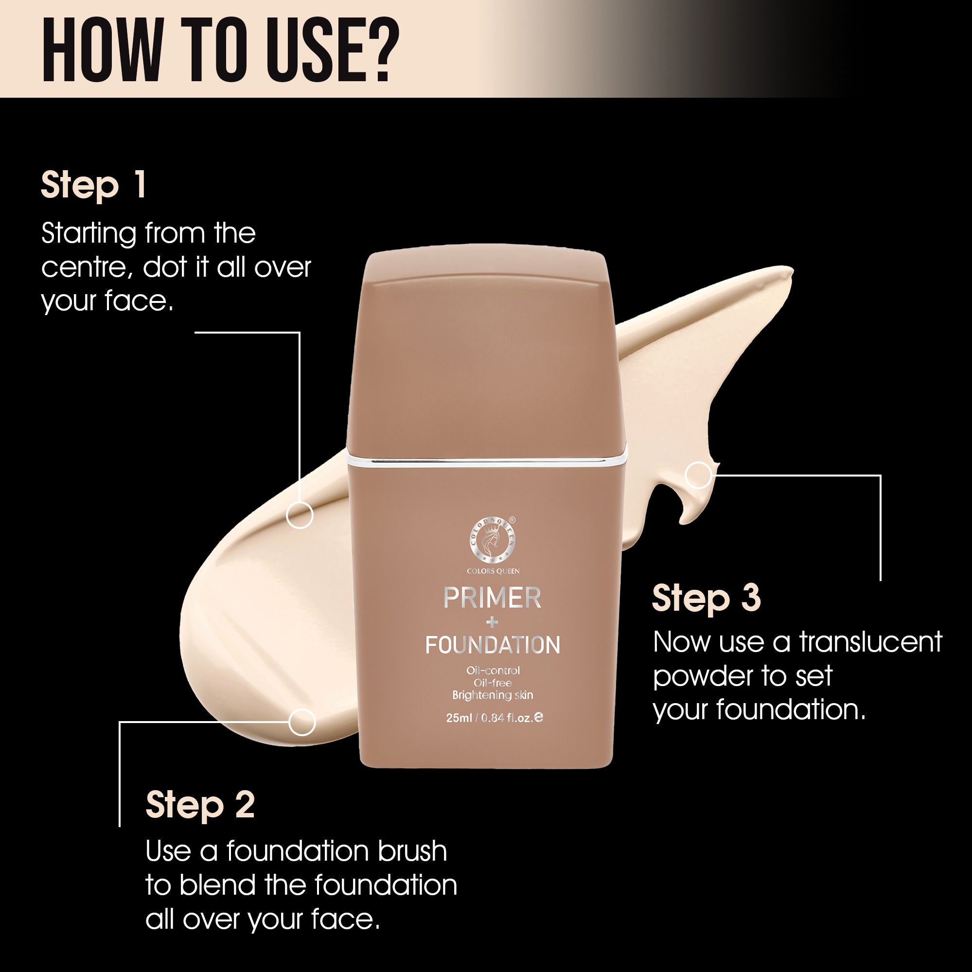 Primer + Foundation for Oil Control Brightening Skin