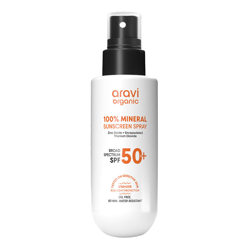 100% Mineral Sunscreen Spray SPF50 PA++++, Body & Face, Sunscreen For Oily & Dry Skin