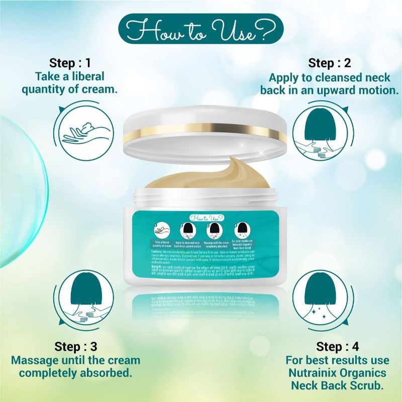 Organics Neck Back Cream Removes Fine Lines And Tanning- Smoothens- Brightens Skin