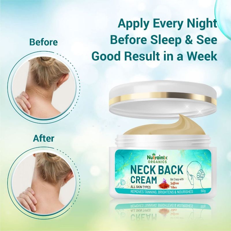 Organics Neck Back Cream Removes Fine Lines And Tanning- Smoothens- Brightens Skin