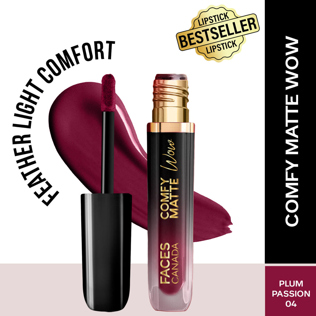 Comfy Matte Wow Liquid Lipstick - Plum Passion 04