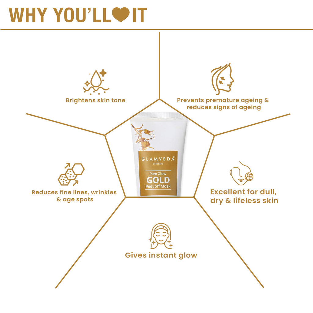 Skincare Pure Glow Gold Peel Off Mask