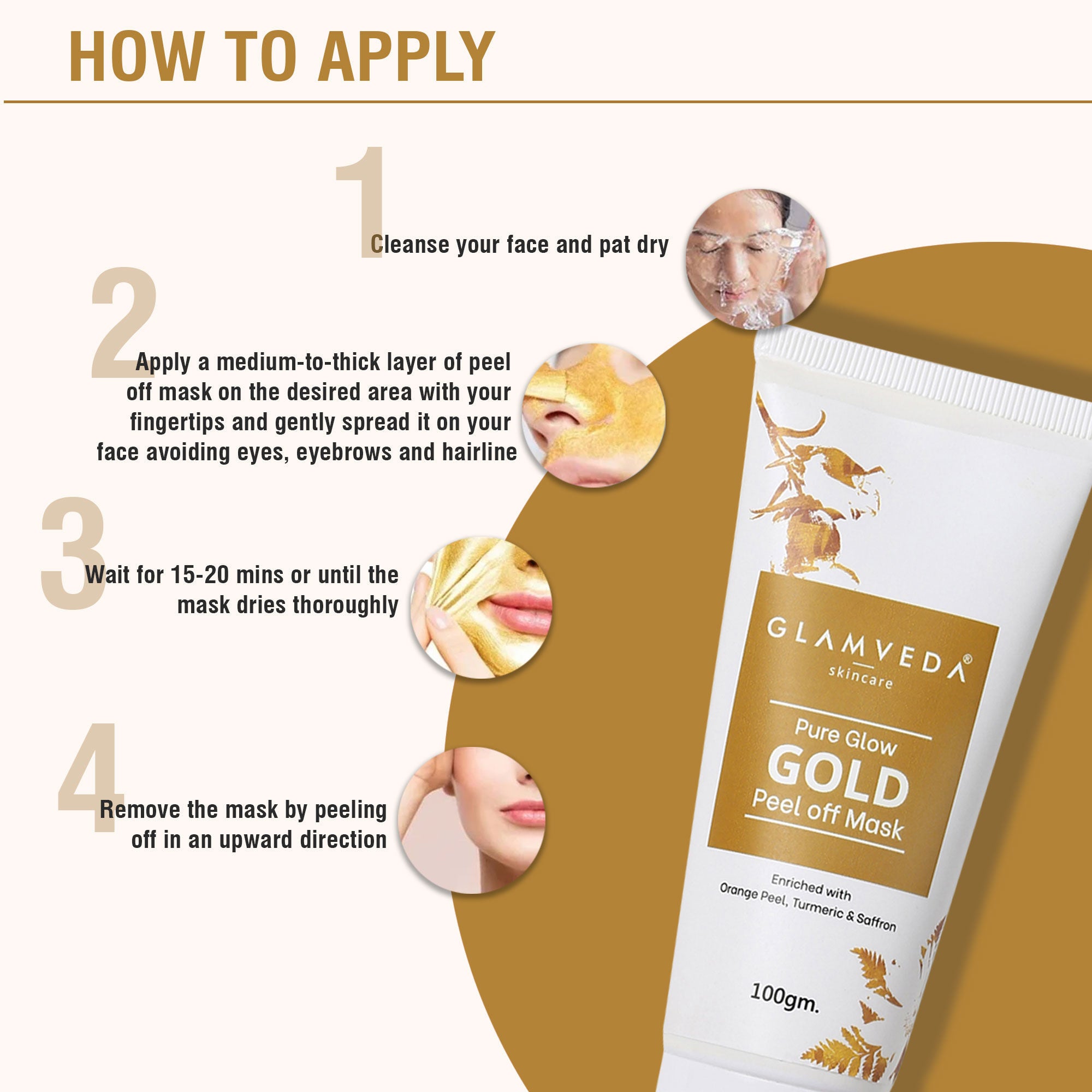 Skincare Pure Glow Gold Peel Off Mask
