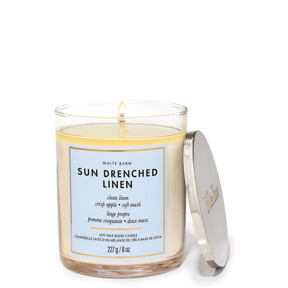 Sun-Drenched Linen Single Wick Candle