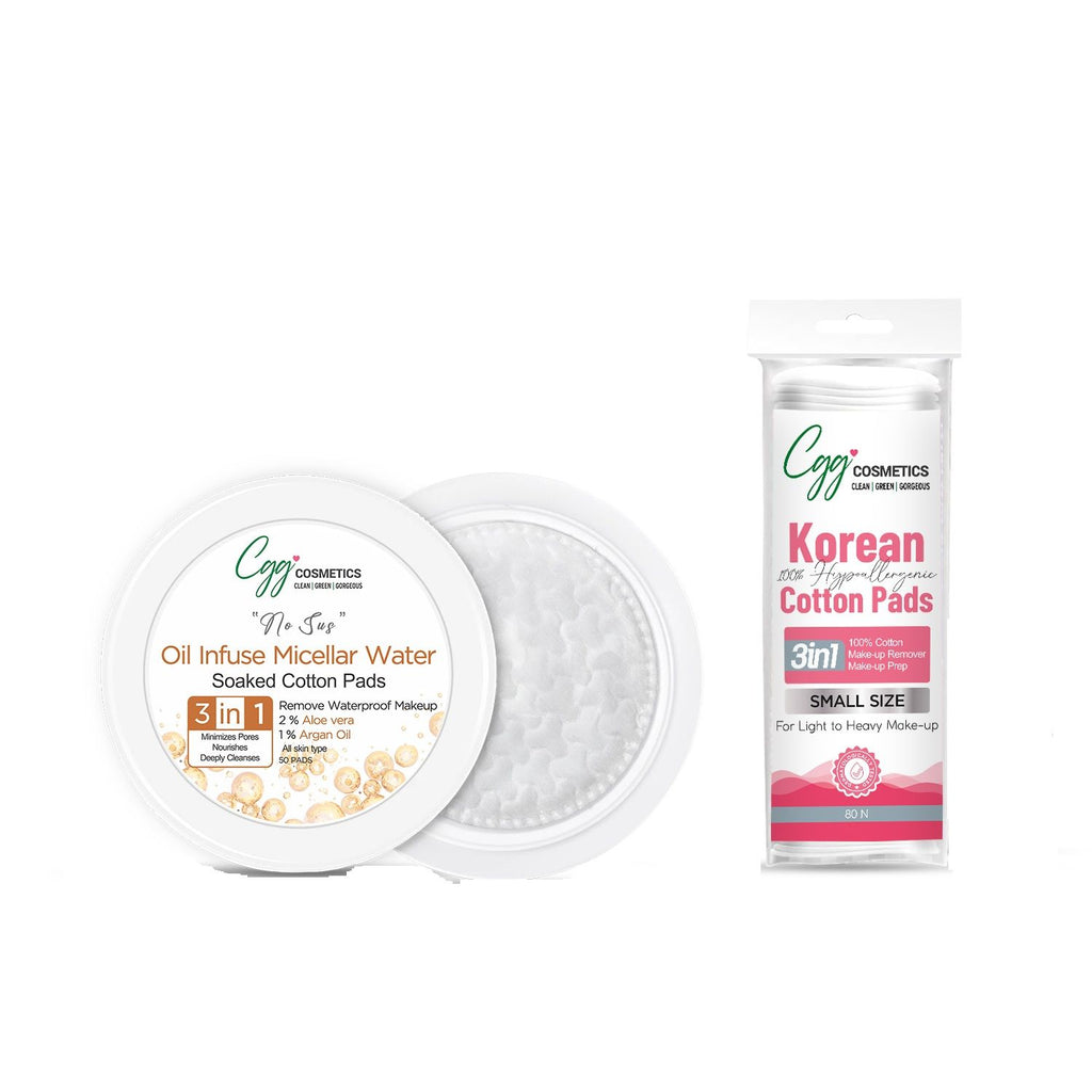Oil Infuse Micellar Cotton Pads (100) + Free Korean Makeup Remover Pads (Small)