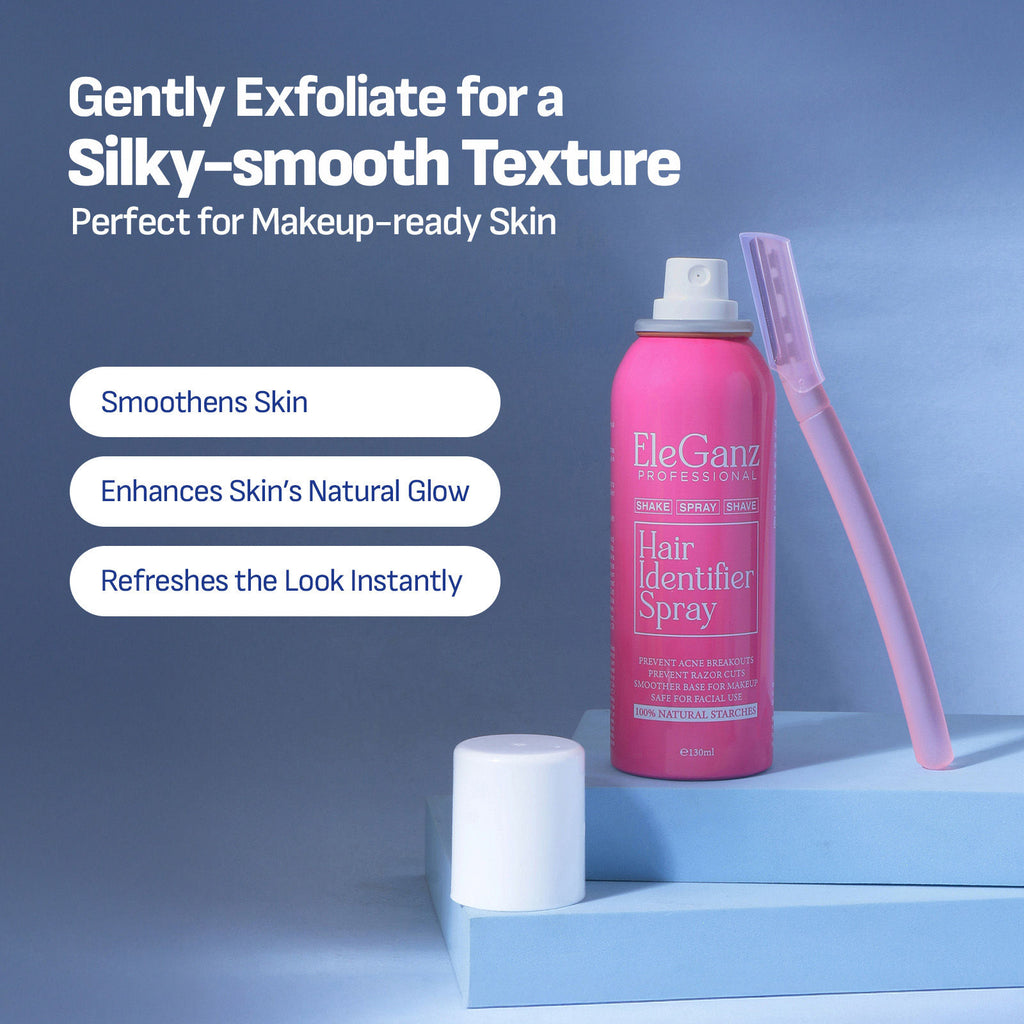 Hair Identifier Spray For Face Hair Removal & Razor Coz - 100% Natural Starches