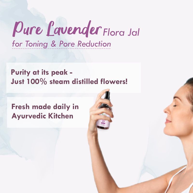 100% Pure Lavender Jal - Toner & Face Mist for Pore Reduction, Acne Control & Hydration