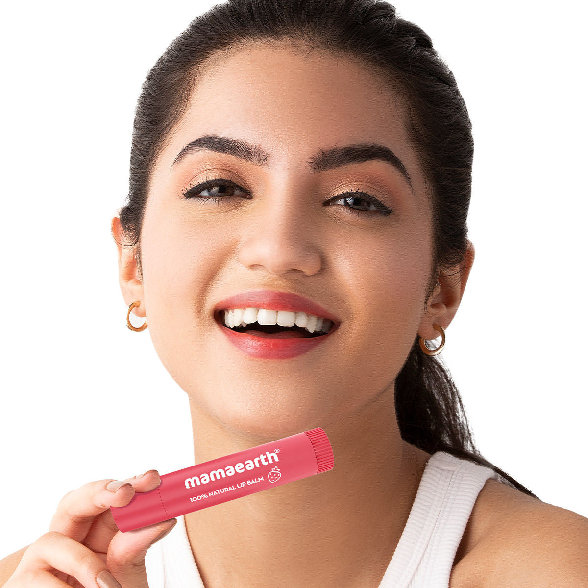 Nourishing Tinted Lip Balm with Vitamin E and Strawberry for 12 Hour Moisturization