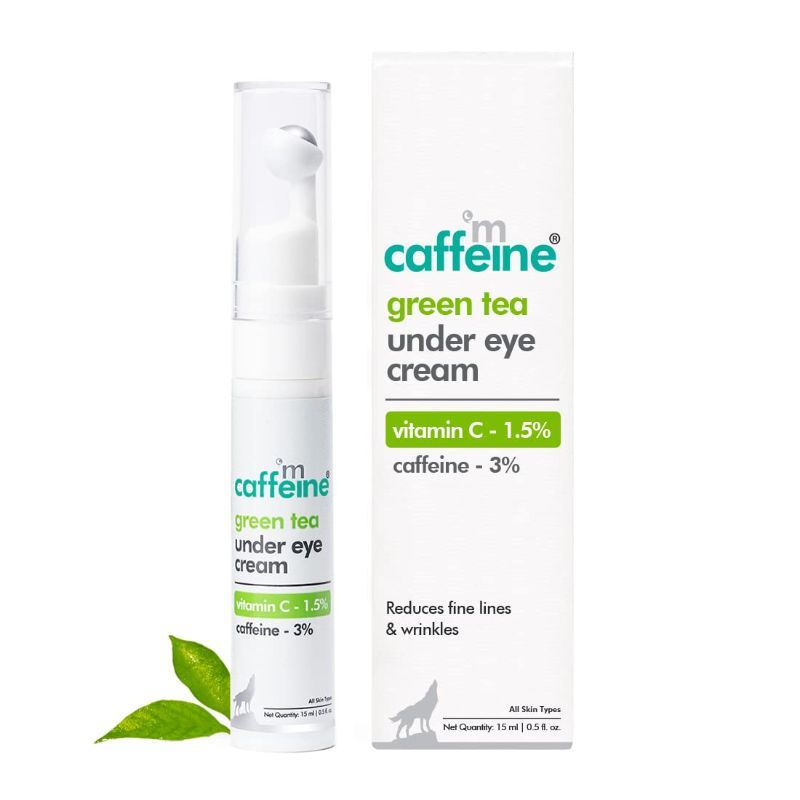 Vitamin C Green Tea Under Eye Cream with 3% Caffeine to Reduce Fine Lines & Dark Circles