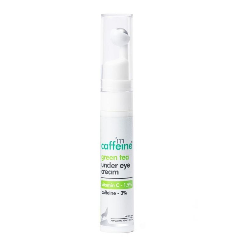 Vitamin C Green Tea Under Eye Cream with 3% Caffeine to Reduce Fine Lines & Dark Circles