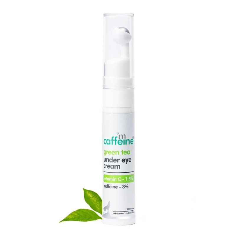 Vitamin C Green Tea Under Eye Cream with 3% Caffeine to Reduce Fine Lines & Dark Circles