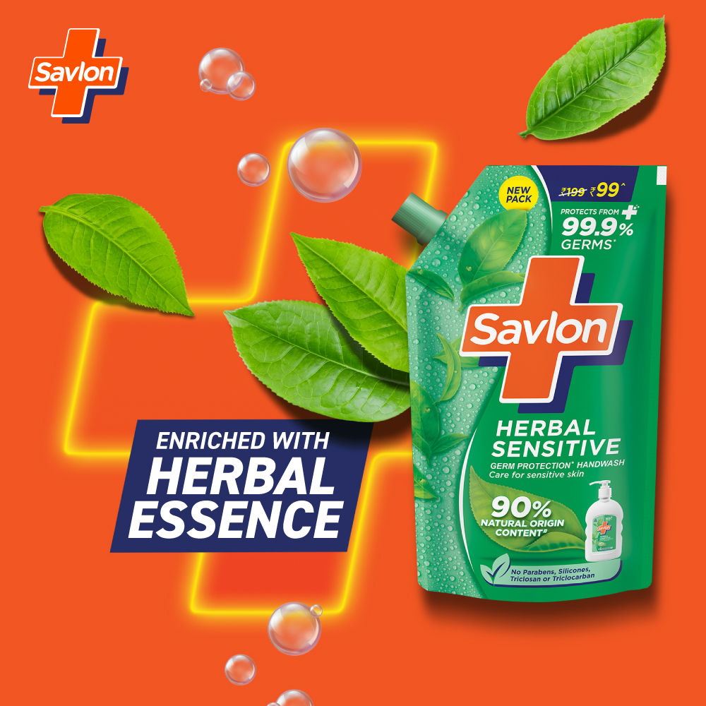 Herbal Sensitive PH Balanced Liquid Handwash Refill Pouch