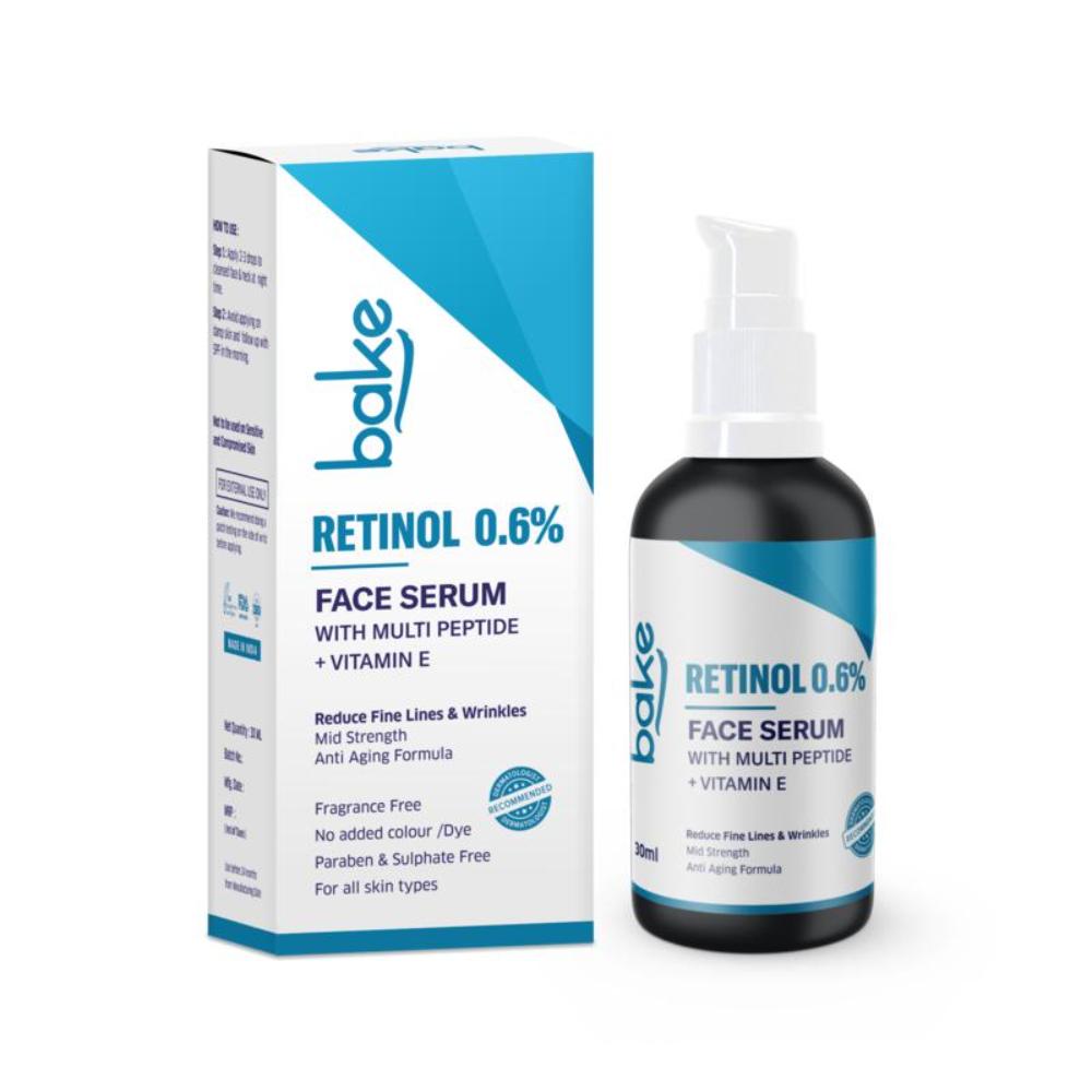 0.6% Retinol Serum For Anti Aging, Skin Tightening, Fine Lines & Wrinkles With 2% Multi Peptide