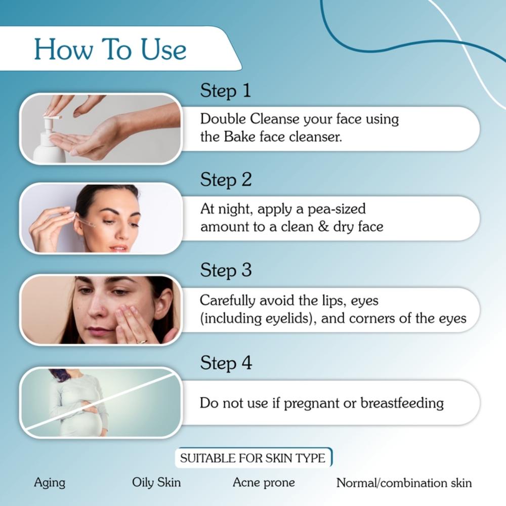 0.6% Retinol Serum For Anti Aging, Skin Tightening, Fine Lines & Wrinkles With 2% Multi Peptide