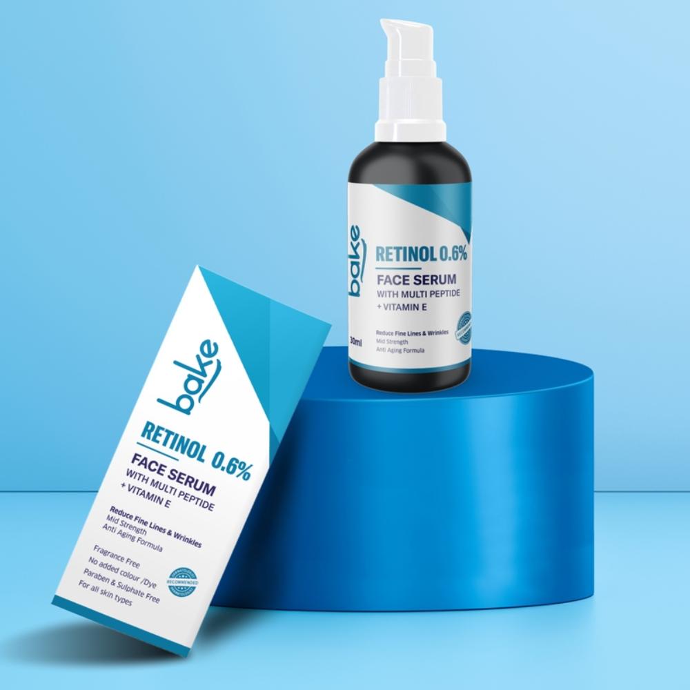 0.6% Retinol Serum For Anti Aging, Skin Tightening, Fine Lines & Wrinkles With 2% Multi Peptide