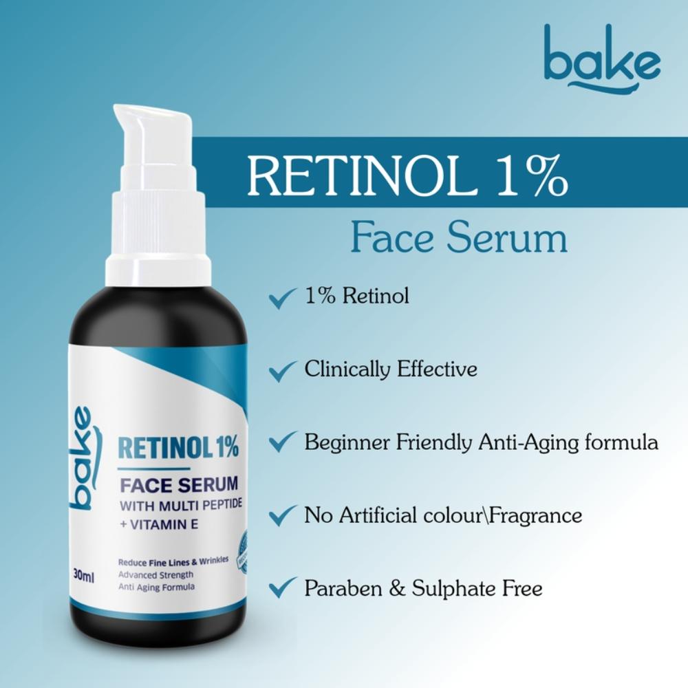 1% Retinol Serum For Anti Aging, Skin Tightening, Fine Lines & Wrinkles With 2% Multi Peptide