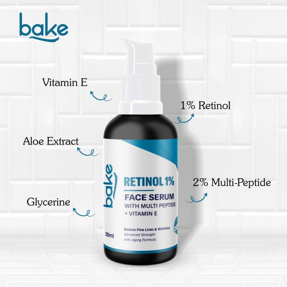1% Retinol Serum For Anti Aging, Skin Tightening, Fine Lines & Wrinkles With 2% Multi Peptide