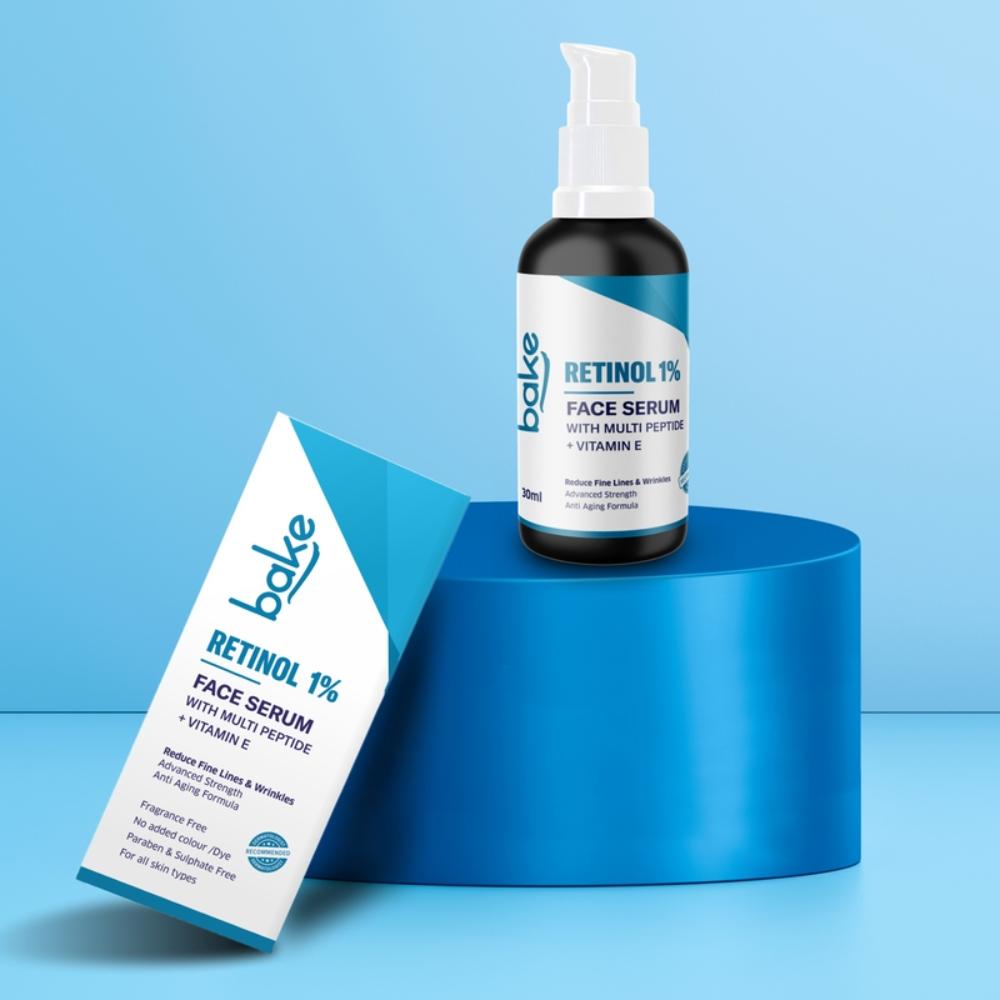 1% Retinol Serum For Anti Aging, Skin Tightening, Fine Lines & Wrinkles With 2% Multi Peptide