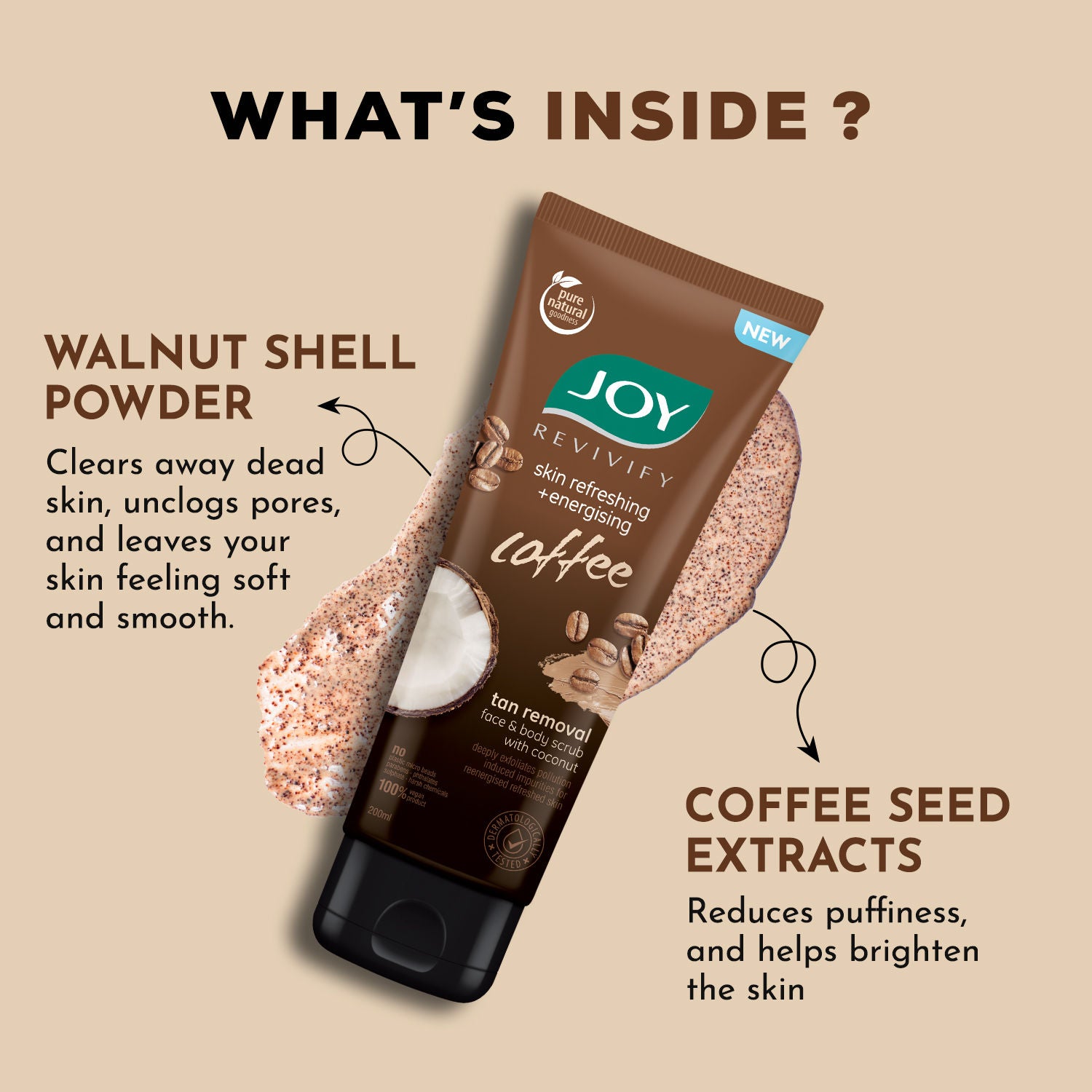 Anti Pollution Exfoliating Coffee Face & Body Scrub For Men & Women