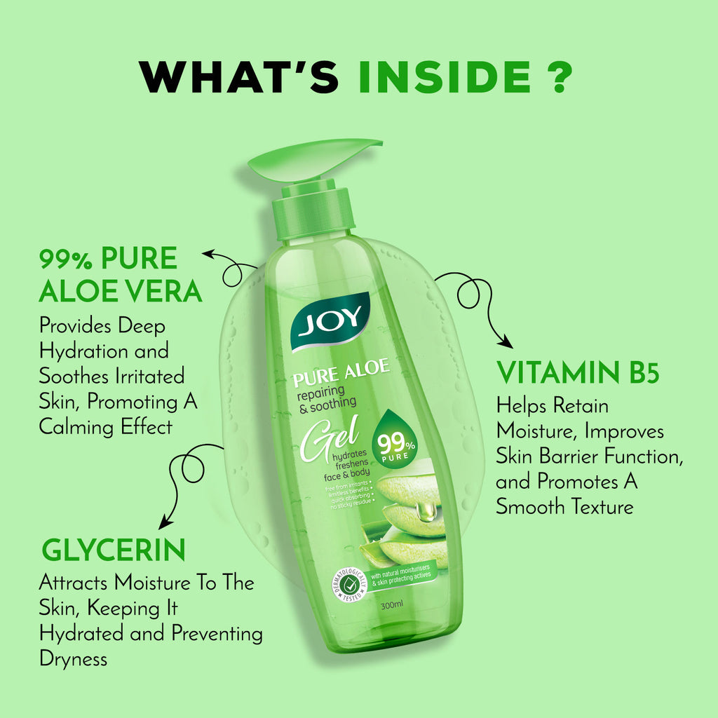 99% Pure Aloe Vera Gel For Face & Body For Repairing & Soothing Skin For All Day Freshness