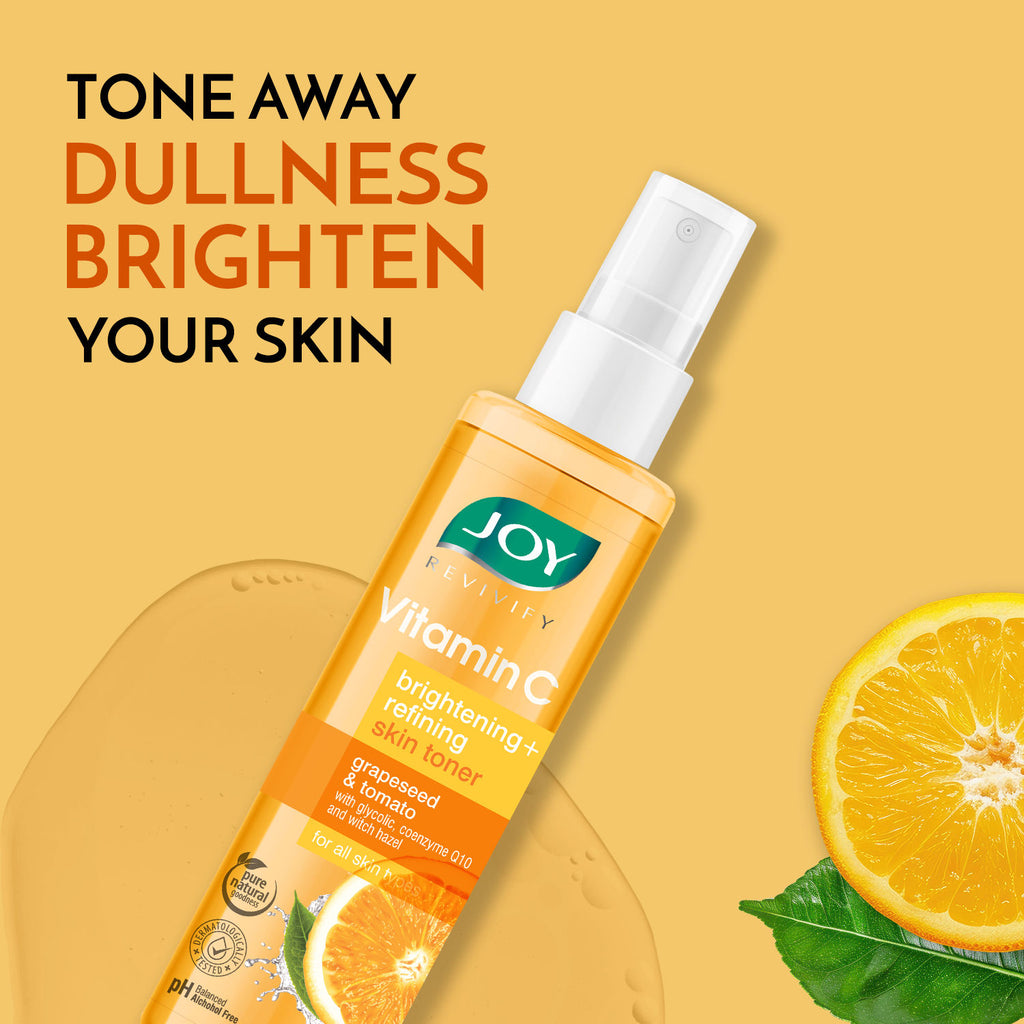 Vitamin C Face Toner For Skin Brightening - pH Balanced, Alcohol Free & For All Skin Types