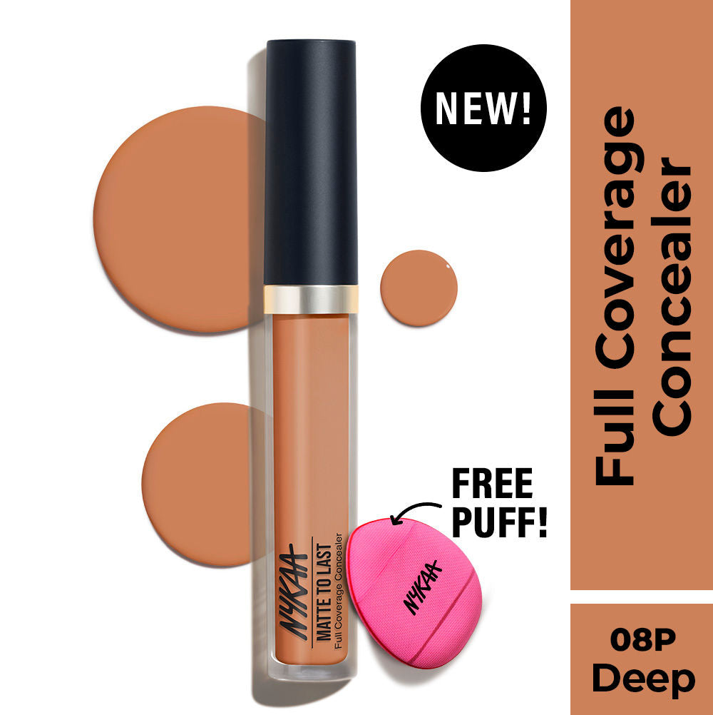 Nykaa Matte To Last Full Coverage Liquid Concealer - 08P Deep